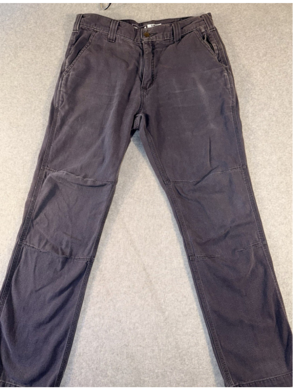 Carhartt Rugged Flex Rigby Pants Mens 32x30 Gray Slim Fit Stretch Canvas 102821
